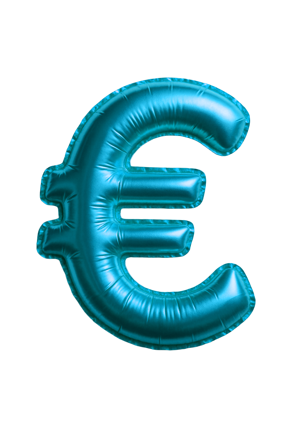 Blauer Eurozeichen Ballon